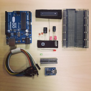 the components needed to make your own arduino