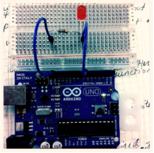 My first circuit, yup it's just an LED working, but we all start somewhere and I can tell you at the time getting this to work was exciting as hell! 