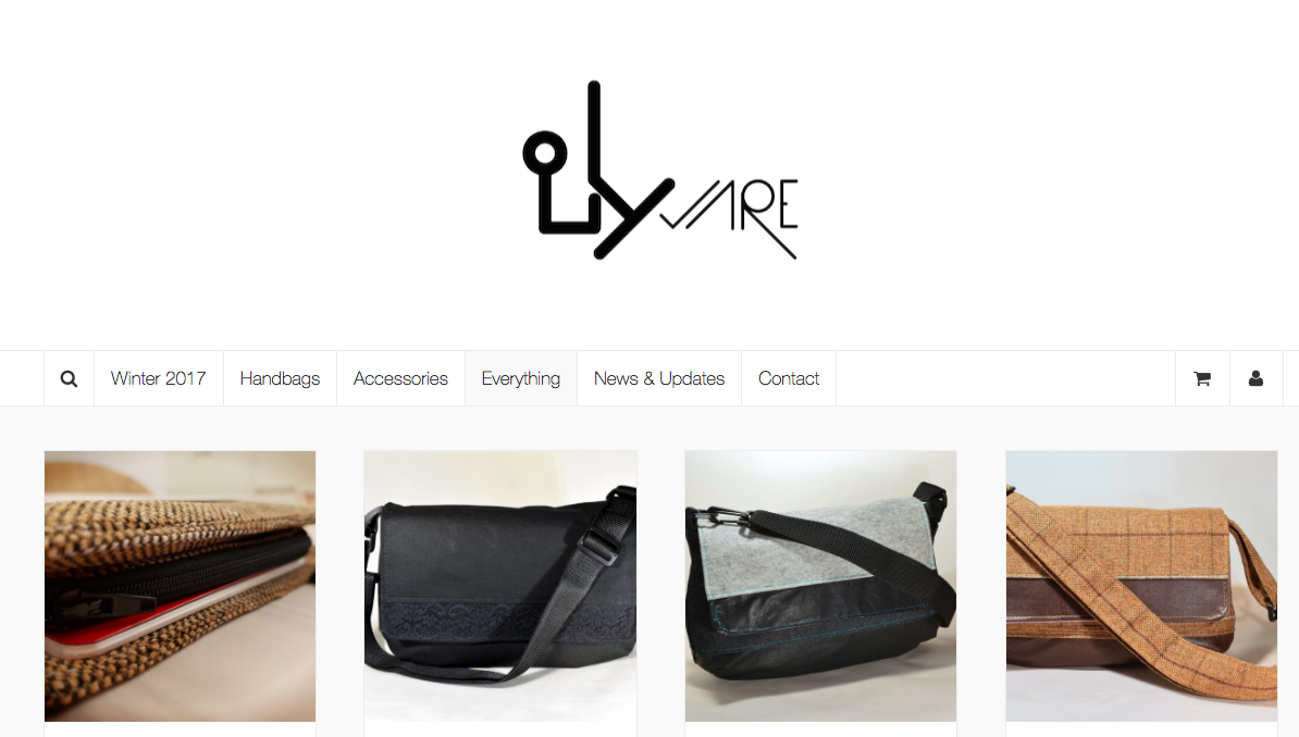 ilyware: my site launching electronic handbags
