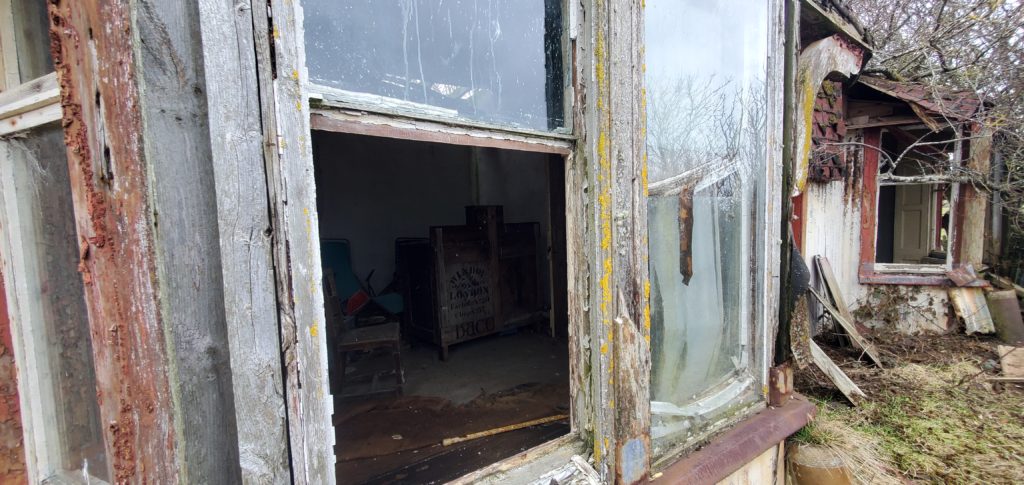 window on the farmhouse