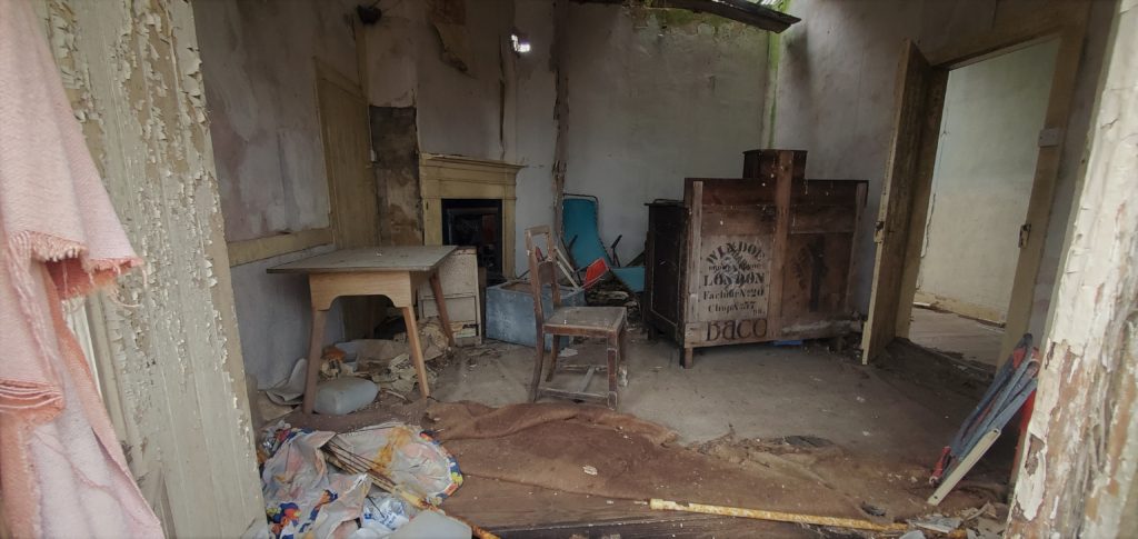inside of old farmhouse