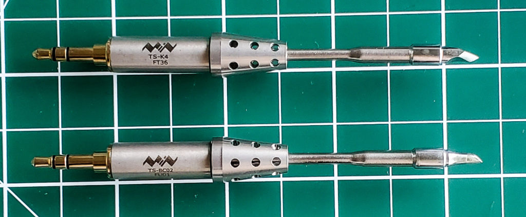 The full tips for swapping in the solder iron.